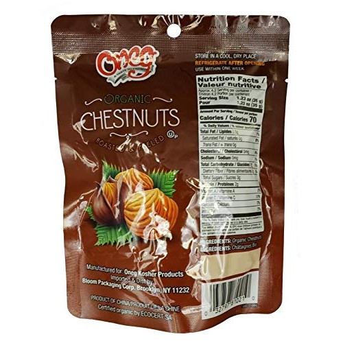 Oneg Organic Roasted And Peeled Chestnuts, Ready To Eat Cook &Amp; B
