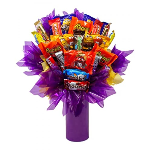 Candy Bouquet Fun Sized Mini Candy Variety Assortment - Congratu...