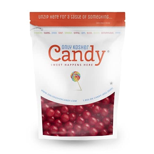 Only Kosher Candy Cherry Sours Flavored Round Sour Candy for Kid...