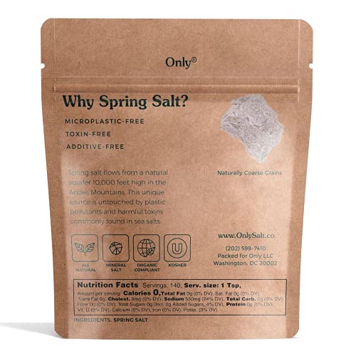 Only Spring Salt – Organic, Toxin-Free Coarse Salt – For Grinder