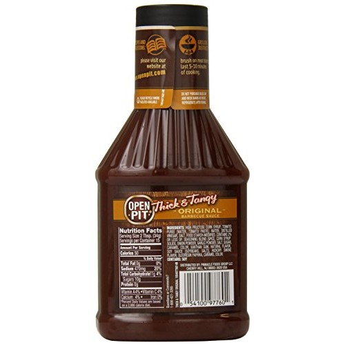 Open Pit Thick &Amp; Tangy Barbecue Sauce - 18 Ounce Squeeze Bottle