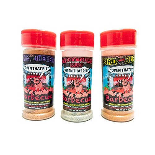 Open That Pit Seasoning Set – Set Of 3 Bbq Seasonings And Rubs –