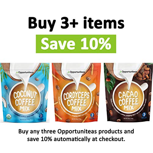 Organic Coconut Coffee Mix - Dark Roast Colombian Coffee + Cream