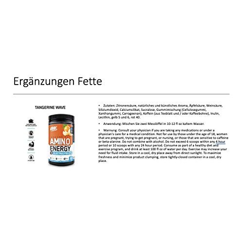 Optimum Nutrition Amino Energy + Electrolytes - Pre Workout, Bca