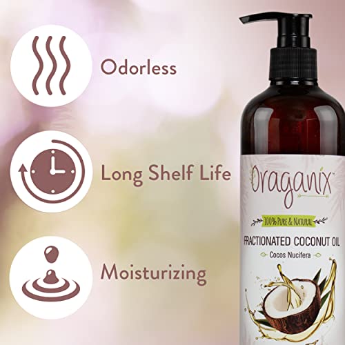 Oraganix Fractionated Coconut Oil With Roller Bottles - 100% Pur