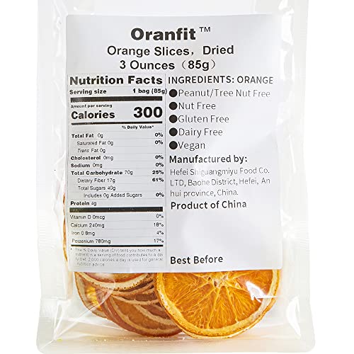 Oranfit Dried Orange Slices 3oz/85g29 to 37 slices