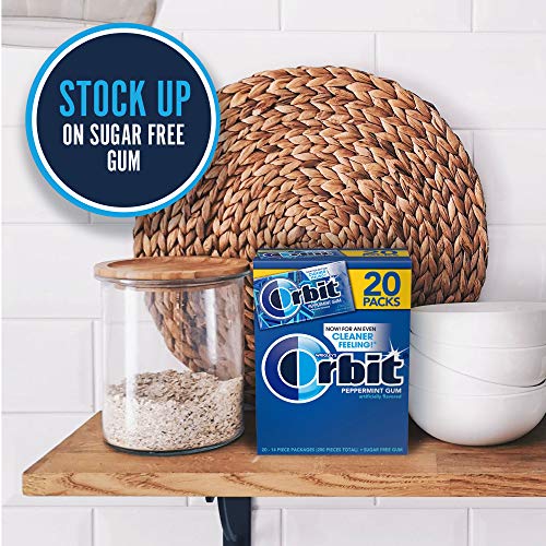 20 Pack ORBIT Gum Peppermint Sugar Free Chewing Gum Bulk Pack,... 20 Pack ORBIT Gum Peppermint Sugar Free Chewing Gum Bulk Pack,...