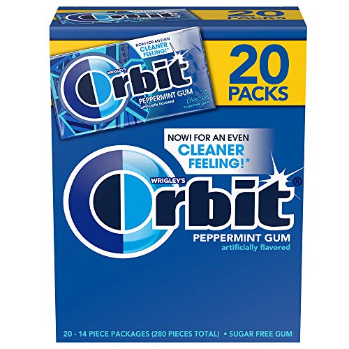 20 Pack ORBIT Gum Peppermint Sugar Free Chewing Gum Bulk Pack,... 20 Pack ORBIT Gum Peppermint Sugar Free Chewing Gum Bulk Pack,...