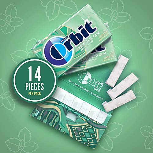 Orbit Sweet Mint Sugarfree Gum, 14 Pieces 12 Pack