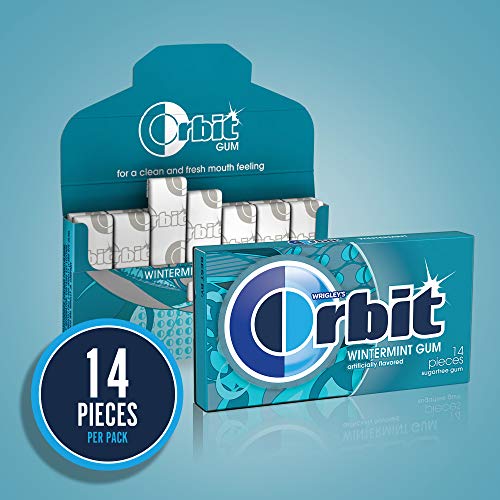 ORBIT Wintermint Sugarfree Chewing Gum, 14 Pieces Pack of 12