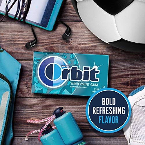 ORBIT Wintermint Sugarfree Chewing Gum, 14 Pieces Pack of 12