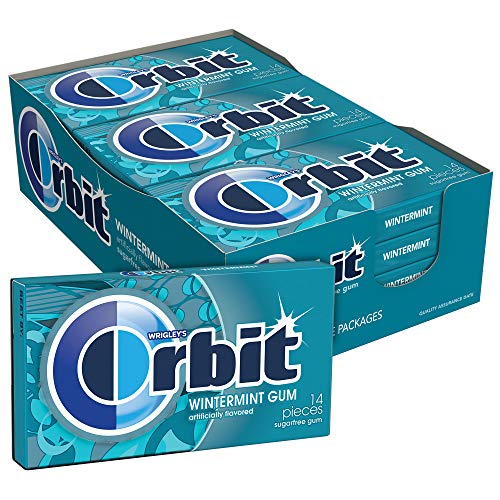 ORBIT Wintermint Sugarfree Chewing Gum, 14 Pieces Pack of 12