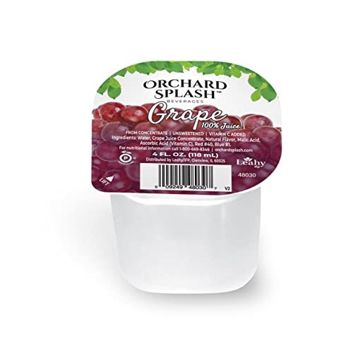 Orchard Splash 4oz Portion Control Juice Cups, Grape 100% Case ... Orchard Splash 4oz Portion Control Juice Cups, Grape 100% Case ...