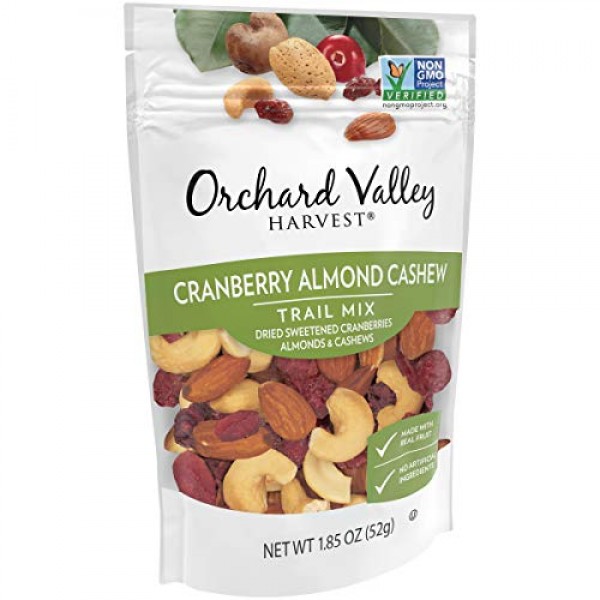 ORCHARD VALLEY HARVEST Cranberry Almond Cashew Trail Mix, 1 oz ...