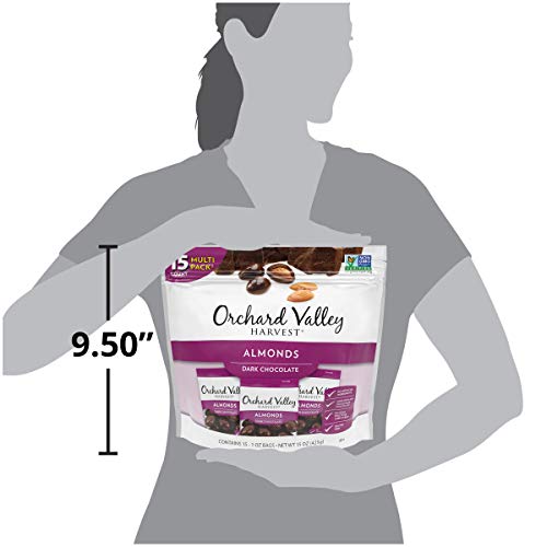Orchard Valley Harvest Dark Chocolate Almonds, 1 Oz Pack Of 15 Orchard Valley Harvest Dark Chocolate Almonds, 1 Oz Pack Of 15