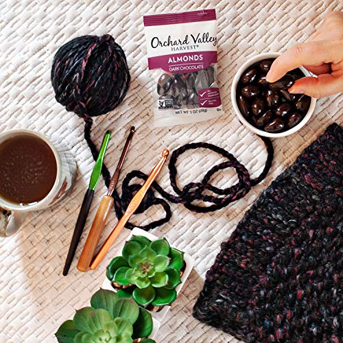 Orchard Valley Harvest Dark Chocolate Almonds, 1 Oz Pack Of 15 Orchard Valley Harvest Dark Chocolate Almonds, 1 Oz Pack Of 15