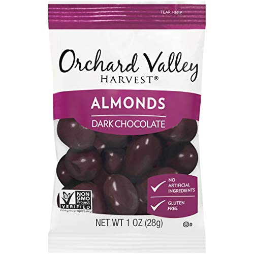 Orchard Valley Harvest Dark Chocolate Almonds, 1 Oz Pack Of 15 Orchard Valley Harvest Dark Chocolate Almonds, 1 Oz Pack Of 15