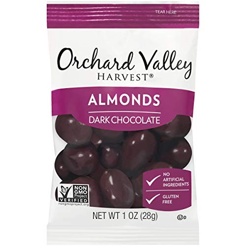Orchard Valley Harvest Dark Chocolate Almonds, 1 Oz Pack Of 8
