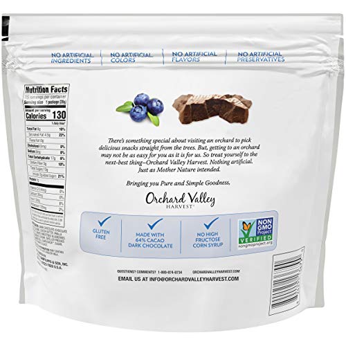 Orchard Valley Harvest Dark Chocolate Blueberries, 1 Oz Pack Of