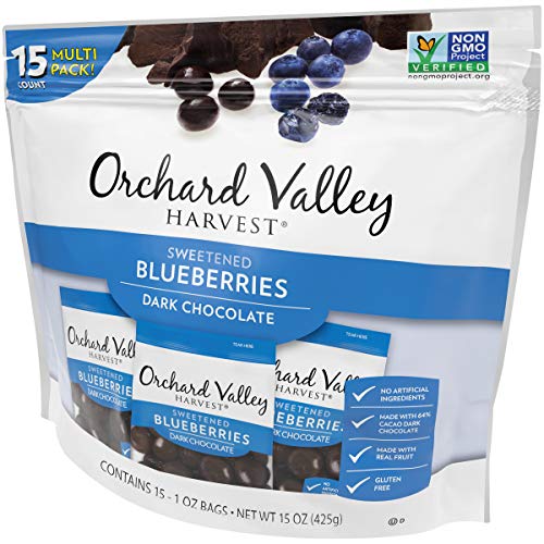 Orchard Valley Harvest Dark Chocolate Blueberries, 1 Oz Pack Of