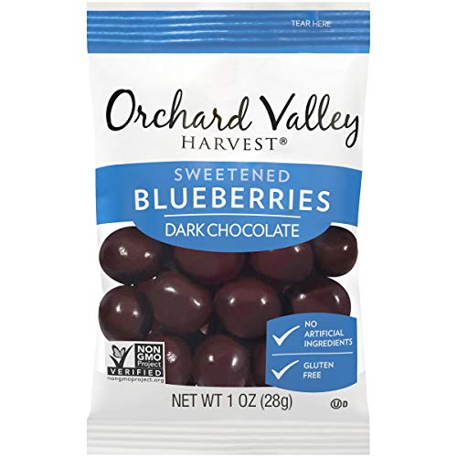 Orchard Valley Harvest Dark Chocolate Blueberries, 1 Oz Pack Of
