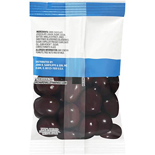 Orchard Valley Harvest Dark Chocolate Blueberries, 1 Oz Pack Of