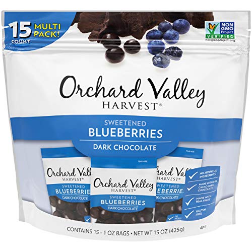 Orchard Valley Harvest Dark Chocolate Blueberries, 1 Oz Pack Of