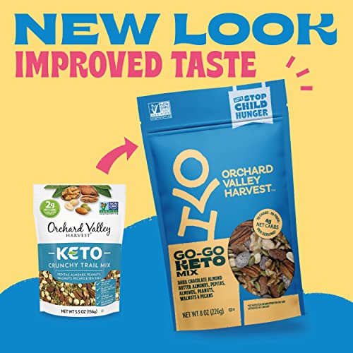 Orchard Valley Harvest Go-Go Keto Trail Mix, 1 Pack 8oz, Low C...