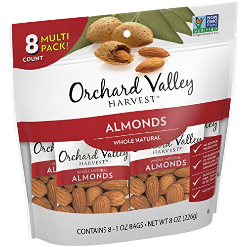 Orchard Valley Harvest Whole Natural Almonds, 1 Oz Pack Of 8,