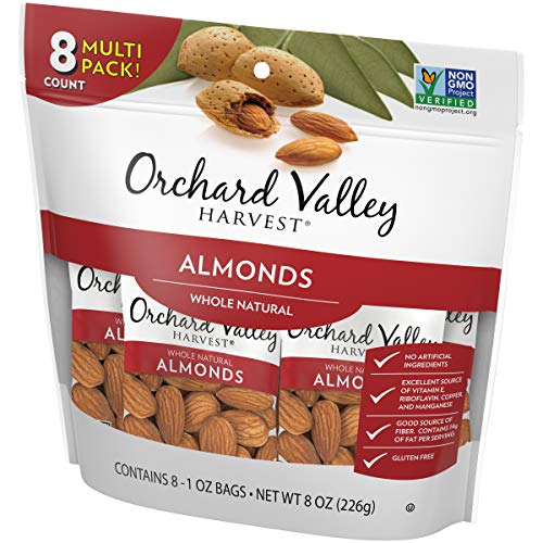 Orchard Valley Harvest Whole Natural Almonds, 1 Oz Pack Of 8,