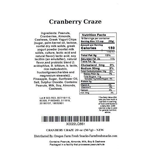 Oregon Farm Fresh Snacks Cranberry Craze - Fresh Oregon Grown Cr