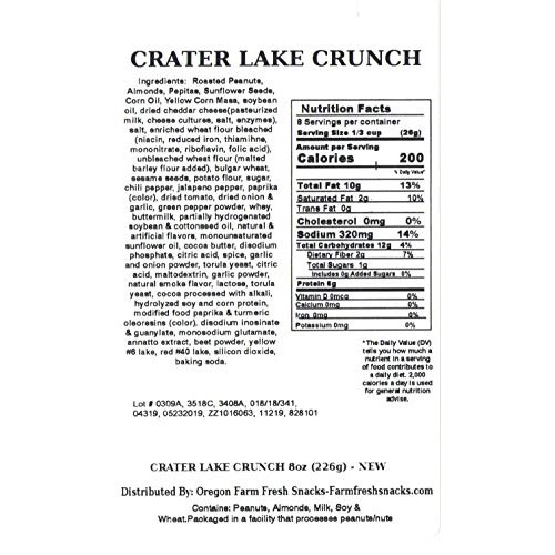 Oregon Farm Fresh Snacks - Crater Lake Crunch - Gourmet Cheesy J