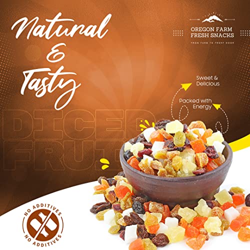 Oregon Farm Fresh Snacks Dried Fruit Mix – 24oz Diced Fruit Mix ...