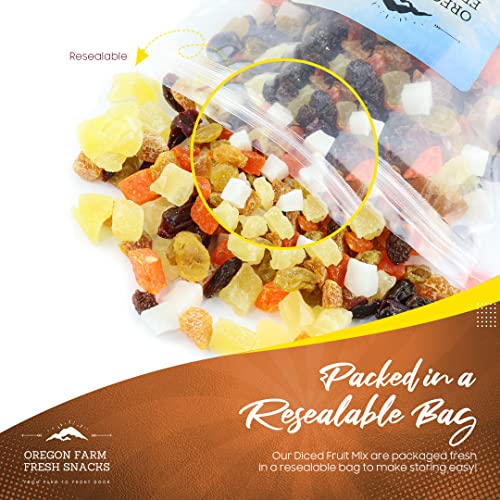 Oregon Farm Fresh Snacks Dried Fruit Mix – 24oz Diced Fruit Mix ...