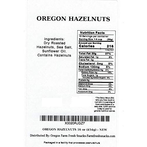 Oregon Farm Fresh Snacks - Hand Roasted And Salted Oregon Hazeln