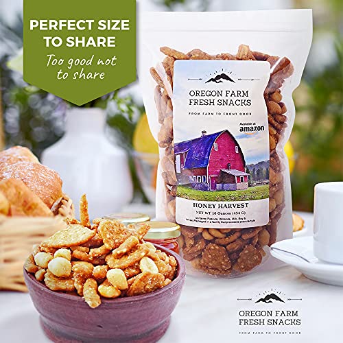 Oregon Farm Fresh Snacks Honey Roasted Nuts and Crackers Mix - L...