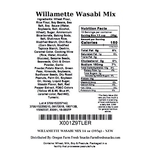 Oregon Farm Fresh Snacks - Willamette Wasabi Mix - Gourmet Snack
