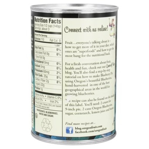 Oregon Fruit Products Blueberries In Light Syrup - 15 Oz