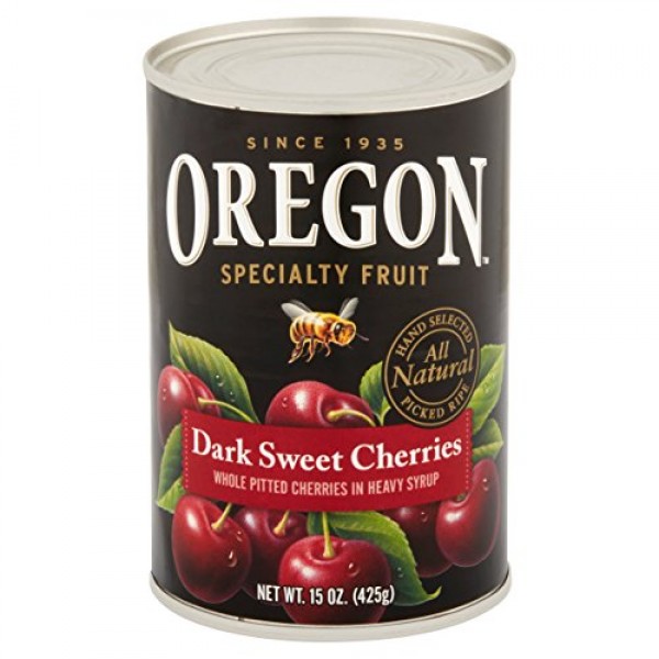 Oregon Fruit Products Pitted Dark Sweet Cherries in Heavy Syrup ...