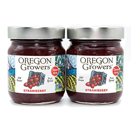 Oregon Growers, Strawberry, Non-Gmo, Natural Fruit Spread, 12 Ou