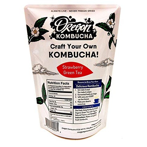 Kombucha Starter Kit By Oregon Kombucha | Organic Strawberry Gre