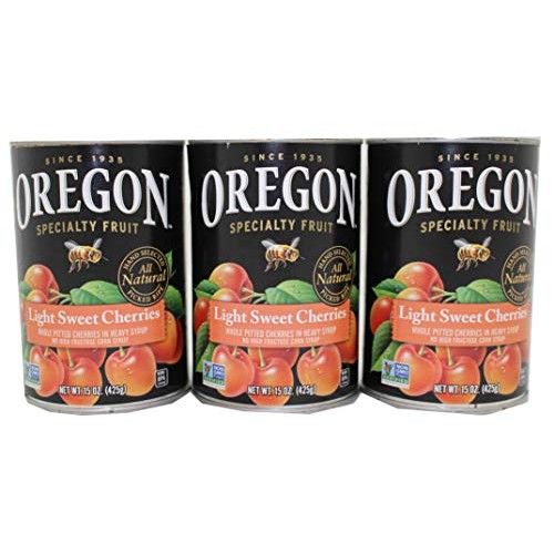 Oregon Light Sweet Cherries 15 Ounce Can Pack Of 3