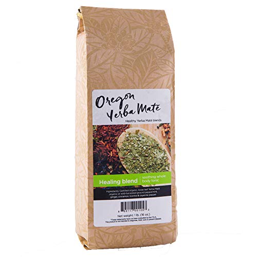 Oregon Yerba Mate Loose Leaf Tea, Healing Blend [Peppermint, Gin