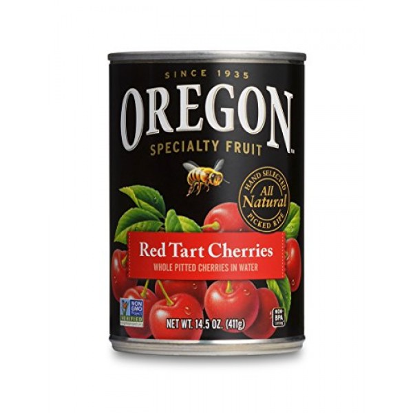 Oregon Fruit Pitted Red Tart Cherries in Water, 14.5-Ounce Cans ...