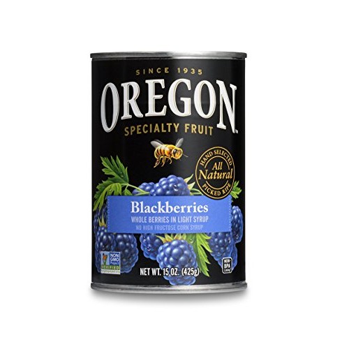 Oregon Fruit Blackberries In Syrup, 15-Ounce Cans Pack Of 8