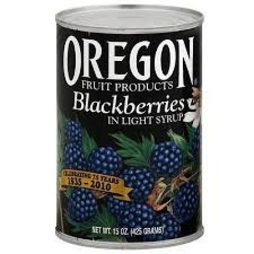 Oregon Fruit Products Blackberries In Light Syrup, 15 Oz Pack O