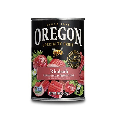 Oregon Fruit Rhubarb In Strawberry Sauce, 15 Oz Pack Of 4