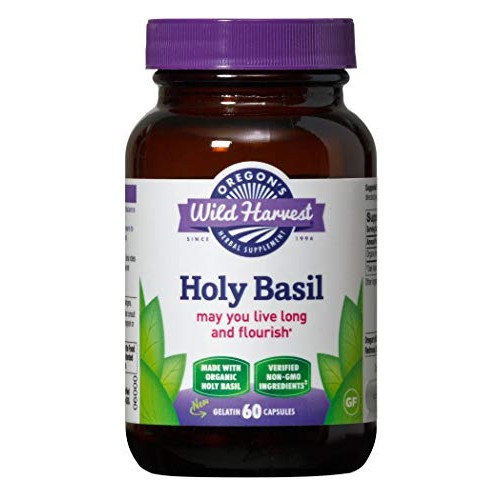 Oregons Wild Harvest Non-Gmo Holy Basil Capsules, Organic Herba