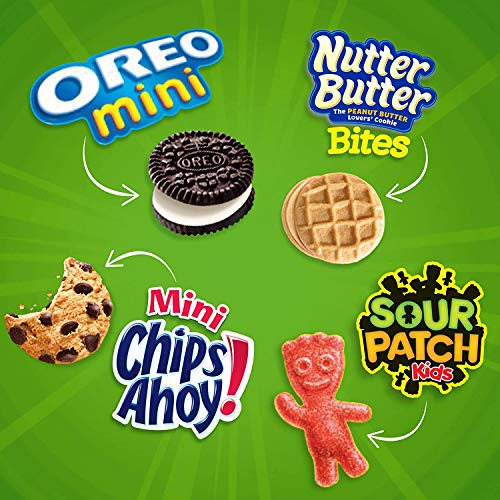 Oreo Mini Cookies, Chips Ahoy! Mini Cookies, Sour Patch Kids Can