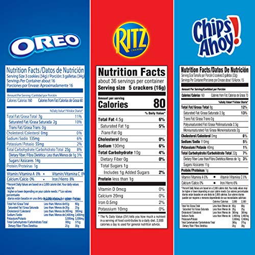 Oreo, Ritz, &Amp; Chips Ahoy! Snack Variety Pack, Cracker Snacks, Co
